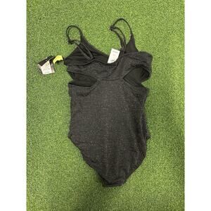 Art Class Girl’s XL 14 Black And Gold One Piece Bathing Suit NWT